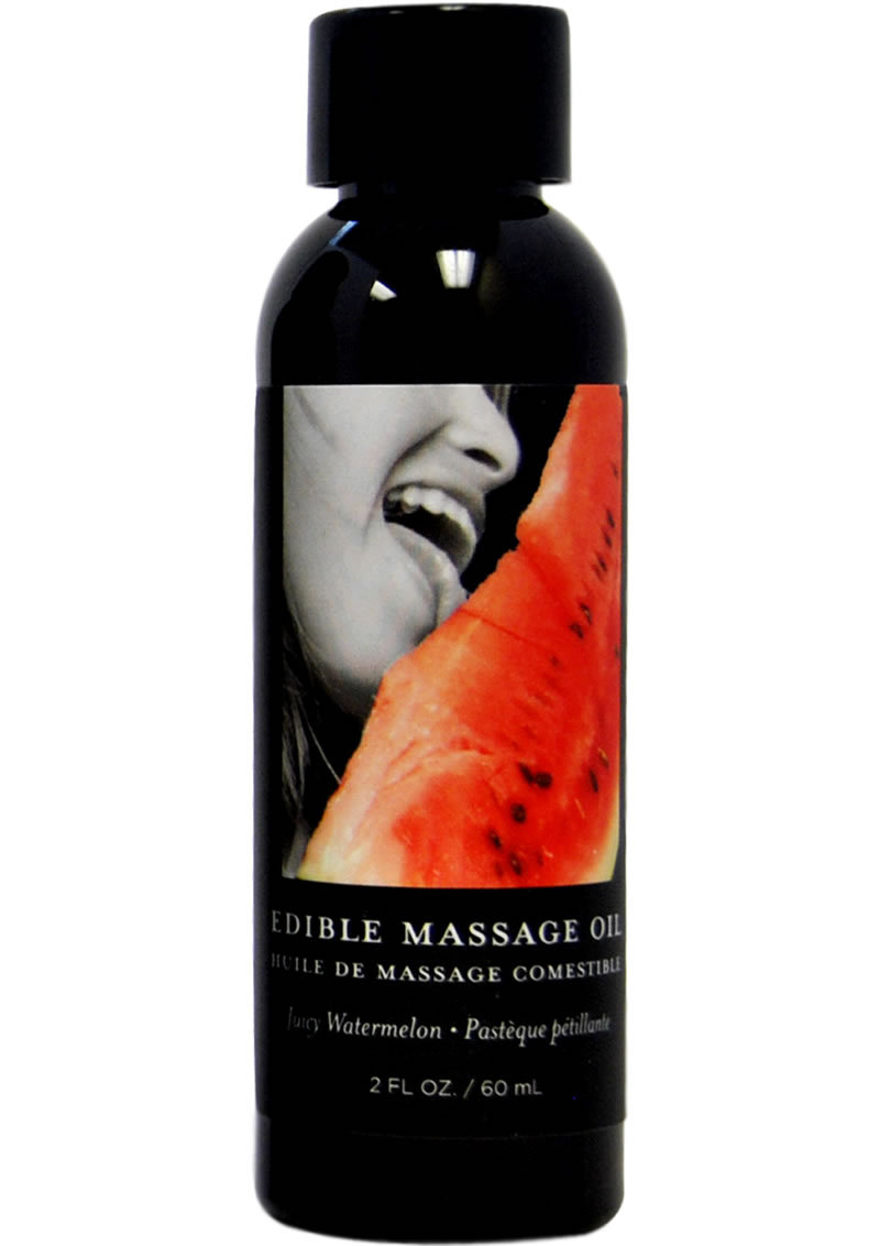 Earthly Body Hemp Seed Edible Massage Oil Juicy Watermelon 2oz