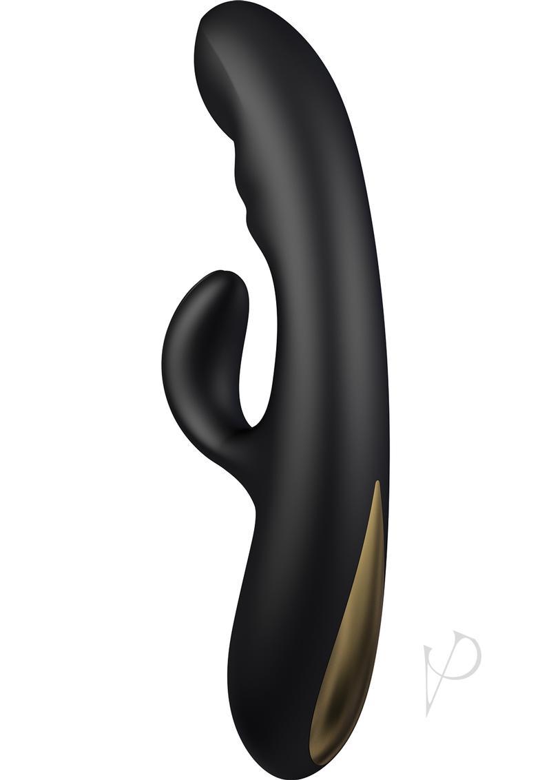 Rhythm Lavani Silicone Contoured G-spot And Clit Stimulator Usb Rechargeable Waterproof - Black