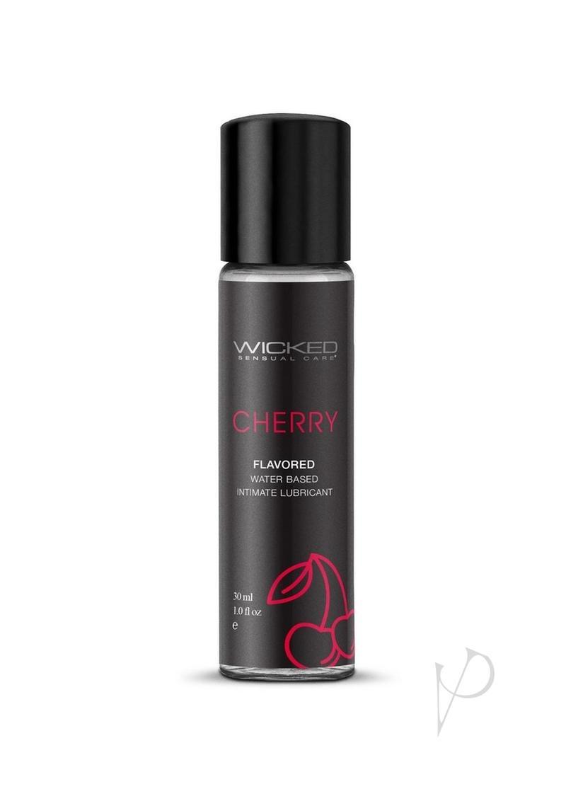 Wicked Aqua Water Based Flavored Lubricant Cherry 1oz